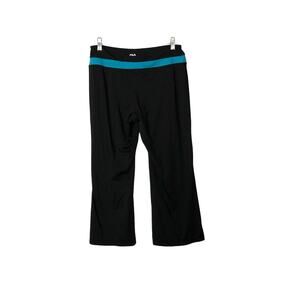 Fila Black/Blue Athletic Crop Leggings XL